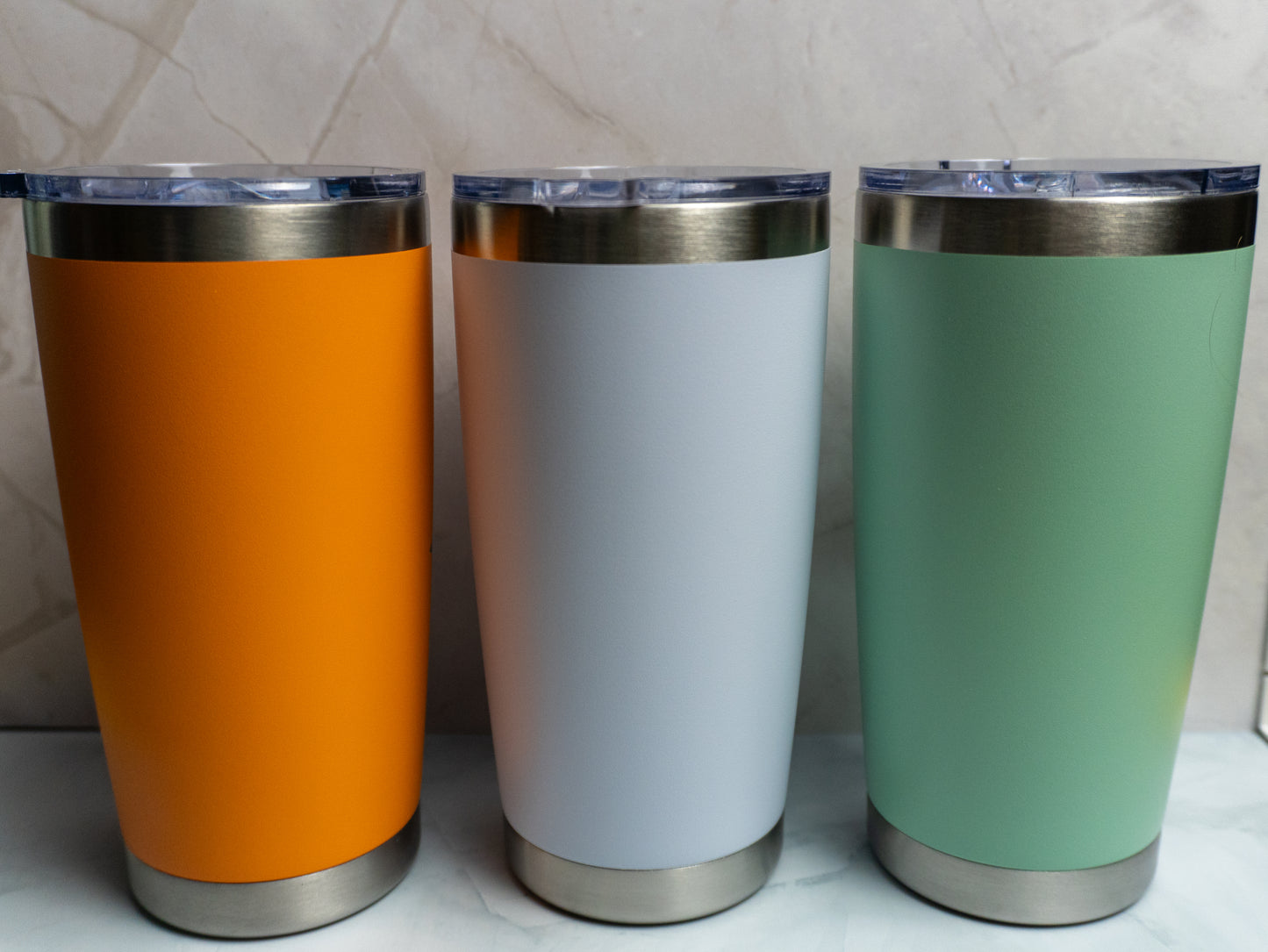 Custom Engraved 20 oz Stainless Steel Tumbler with Sliding Lid