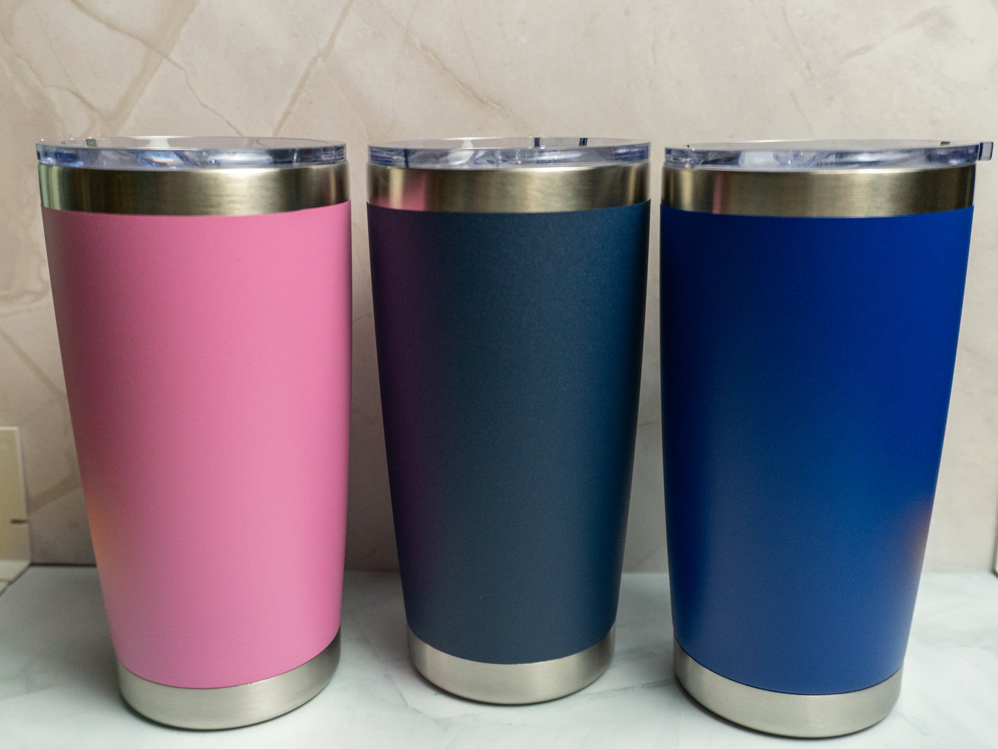 Custom Engraved 20 oz Stainless Steel Tumbler with Sliding Lid