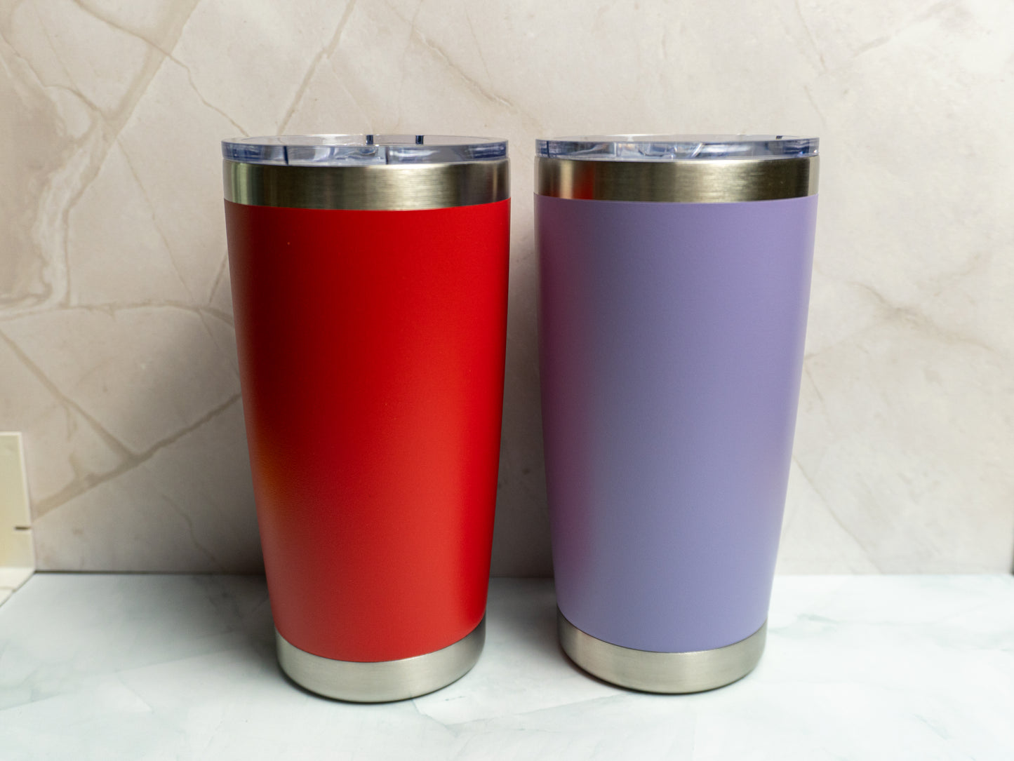 Custom Engraved 20 oz Stainless Steel Tumbler with Sliding Lid