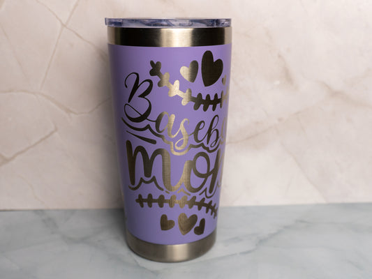 Custom Engraved 20 oz Stainless Steel Tumbler with Sliding Lid