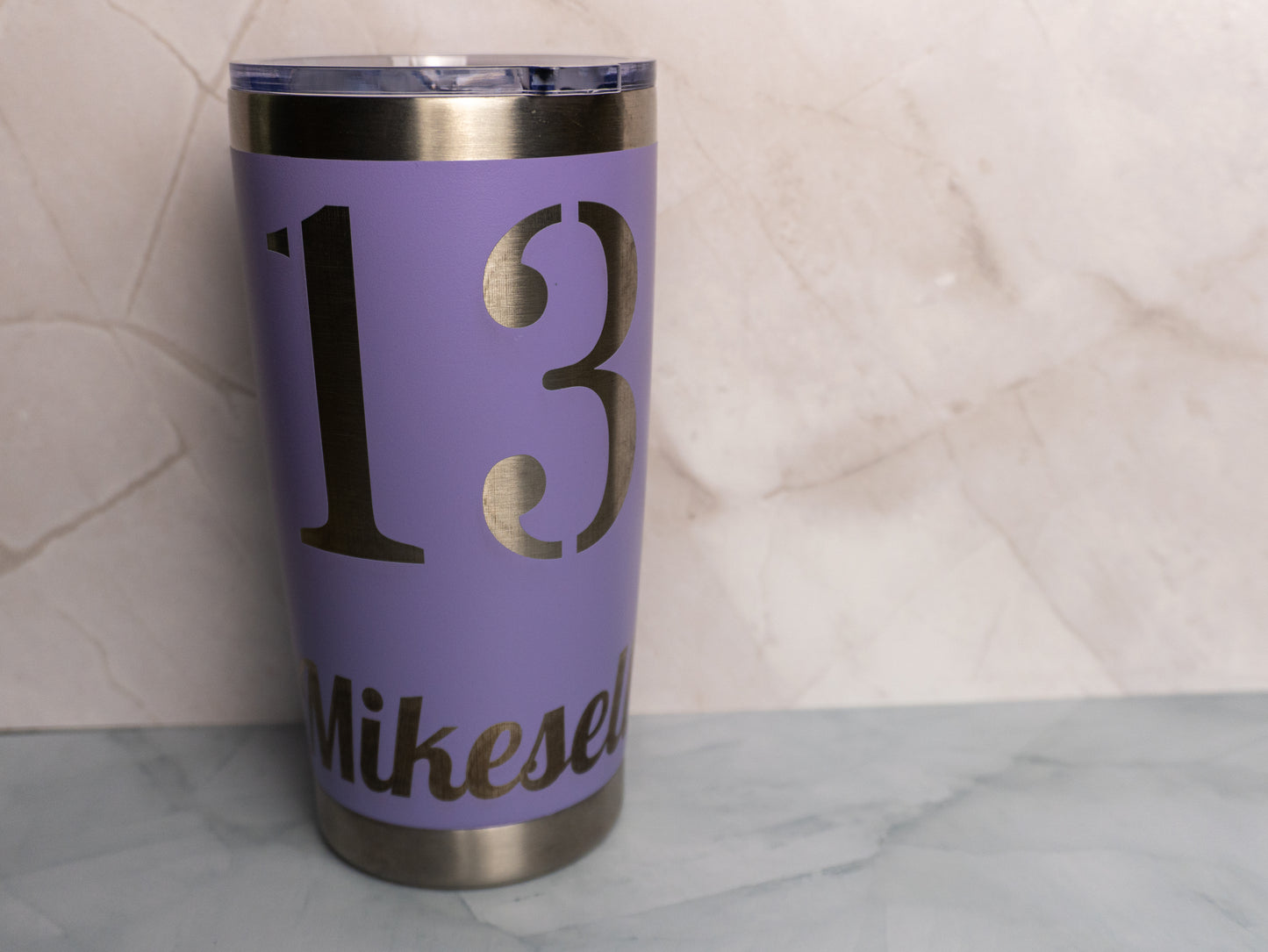 Custom Engraved 20 oz Stainless Steel Tumbler with Sliding Lid